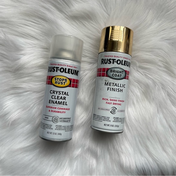 Art Rustoleum Crystal Clear Enamel And Gold Metallic Finish Poshmark